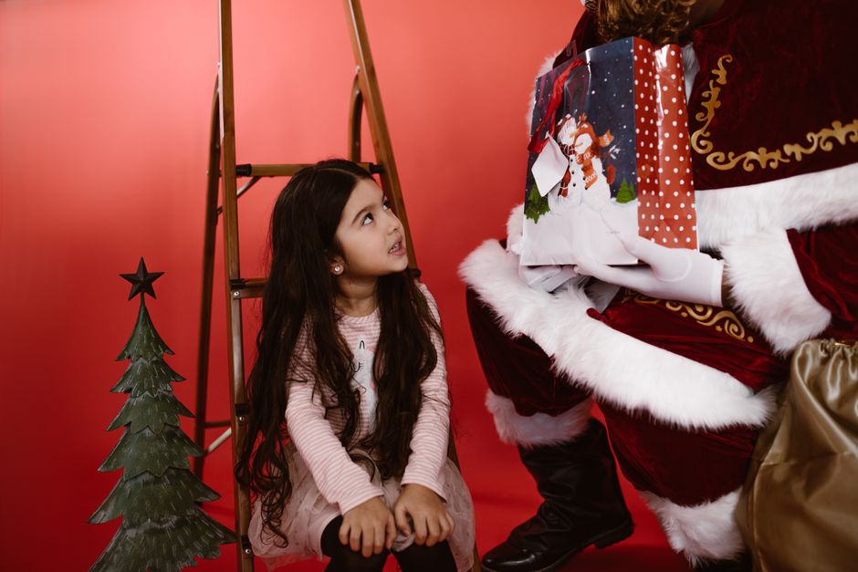 Santa in the Barn at Leahy's Open Farm
