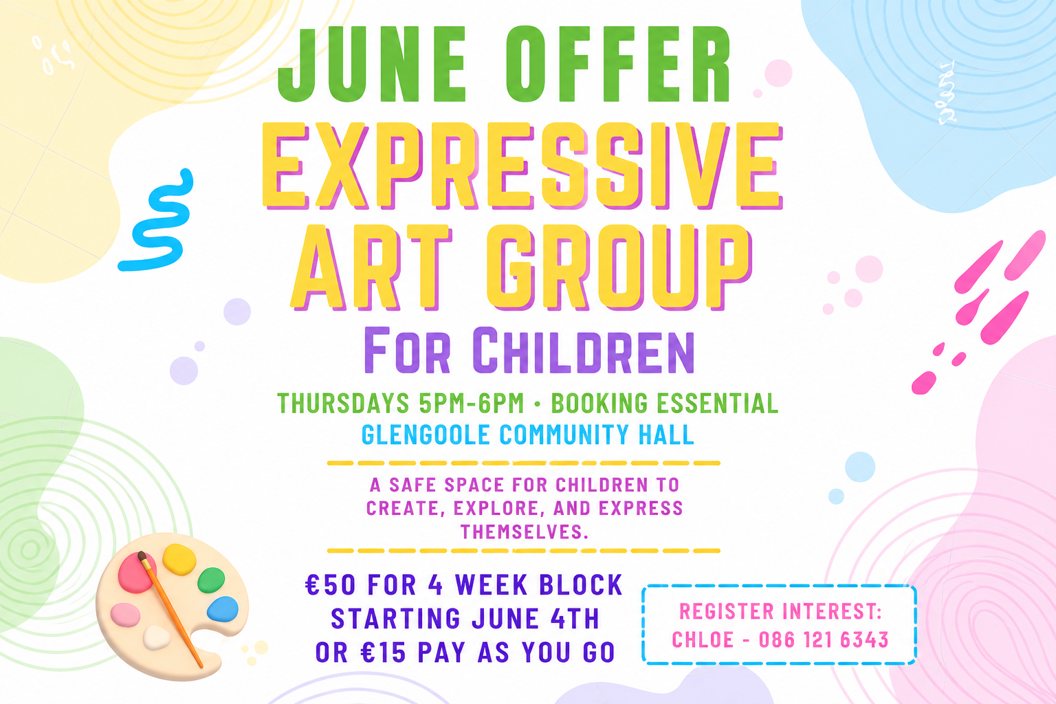 Expressive Art Group for Kids in Glengoole