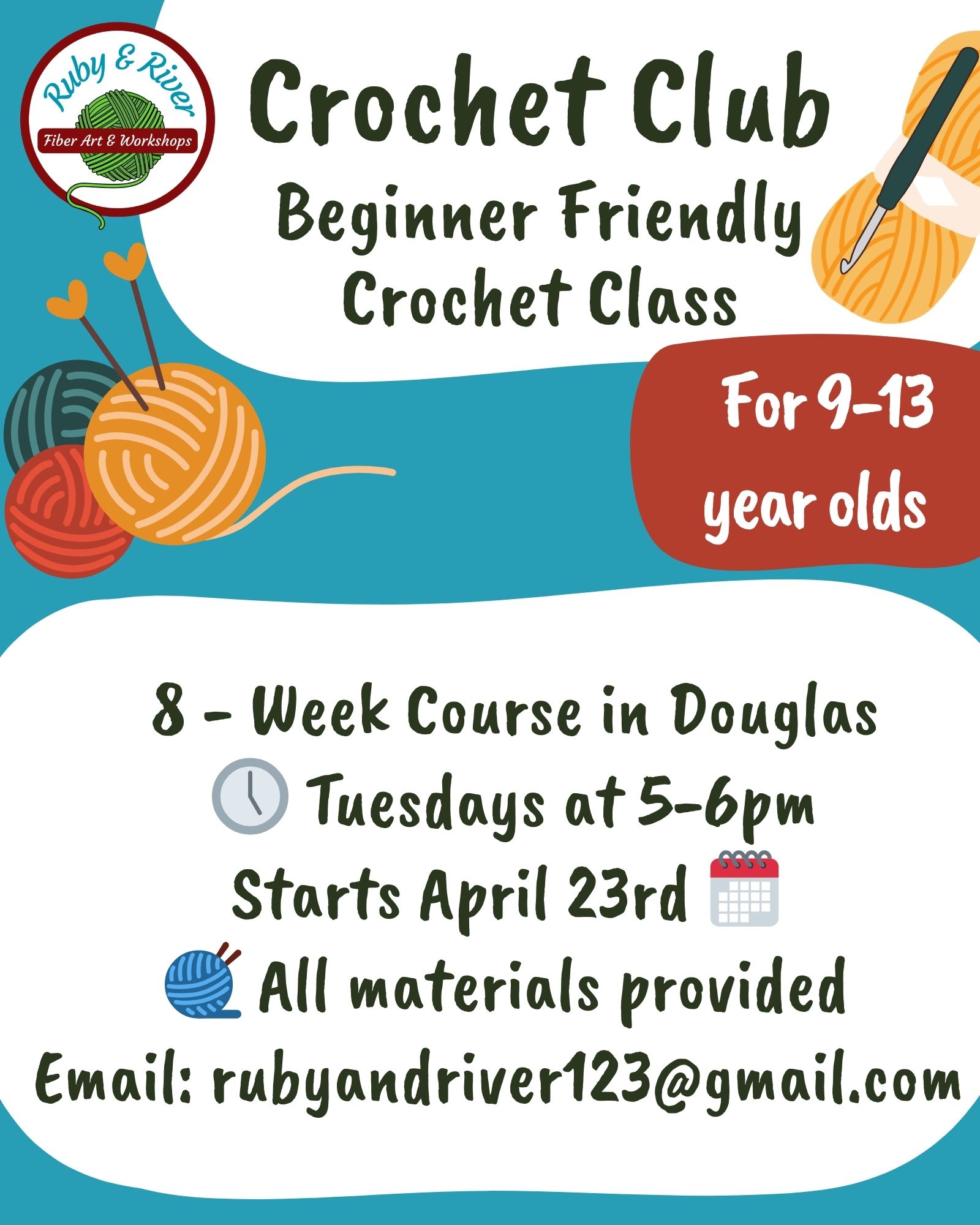 Crochet Club 9-13 year olds