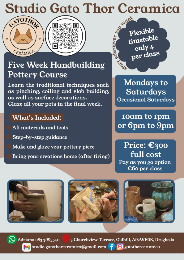 Pottery Classes in Drogheda with Gatothorceramica